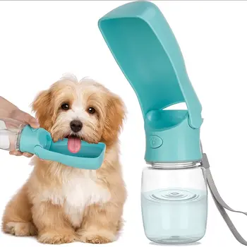 Köpek Su Şişesi-Açık Yürüyüş için Katlanabilir Köpek Su sebili, Seyahat için Taşınabilir Pet Su Şişesi, Sızdırmaz, BPA İçermez