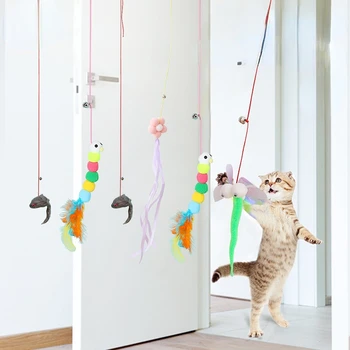 Kedi Oyuncak Salıncak Yapışkan Disk Elastik Asılı Kapı Alay Kedi Halat Uzun Halat Alay Kedi Kedi Oyuncak Kedi Aksesuarları Pet Yavru Oyuncak