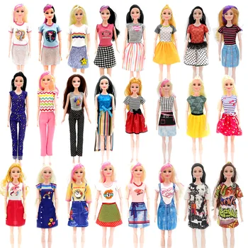 Pantolon Üstleri Elbise Barbie Rahat Moda Giyim El Yapımı Elbise 1/6 Yaz Bahar Sonbahar 30cm Bebek Aksesuarları Dıy Hediyeler