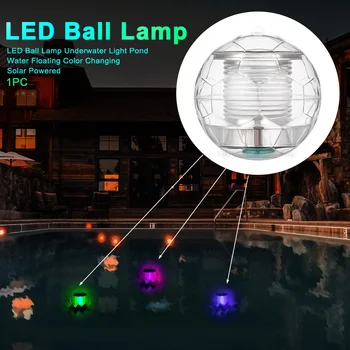 Su Yüzen Açık Şeffaf Gölet Balık Tankı LED top lamba Güneş Enerjili Yard Su Geçirmez Renk Değiştirme 10W Bahçe Havuzu