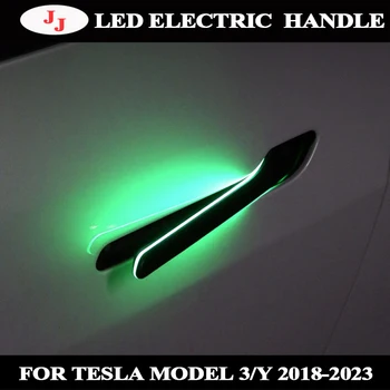 Tesla Modeli 3 Y 2018-2023 Akıllı Elektrikli Kapı Kolu ile led ışık Algılama Kolu Senfoni Otomatik Açık