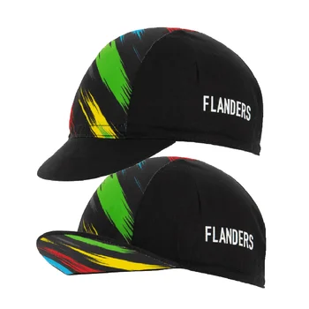 Flanders renkler Şeritler serin Yeni Klasik Siyah Bisiklet kapaklar OSCROLLİNG Gorra Ciclismo Unisex
