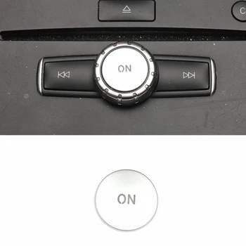 Araba Konsolu Ses Multimedya Anahtarı düğme kapağı Trim için Benz W204 C180 E260 ML350 GLK200 İç Aksesuarları