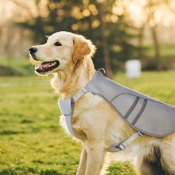 Yeni Pet soğutma yeleği Köpekler için Hafif Ceket Yansıtıcı Hızlı soğutma Yaz Pet Coat Orta ve Büyük Köpekler için Giyim