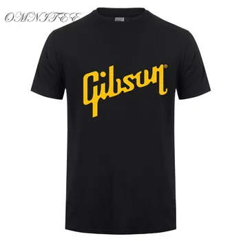 Yaz Yeni Gibson T Shirt Erkek Pamuk O Boyun T-Shirt Adam Kısa Kollu Tişört Euro Boyutu Hip Hop Erkekler Tee Tops Ücretsiz Kargo OT-040