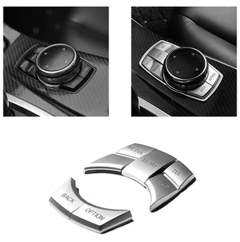 BMW için X1 X3 X5 X6 1/2/3/4/5/6/7 Serisi Araba Multimedya düğme kapağı Topuzu Çerçeve Dekorasyon Trim
