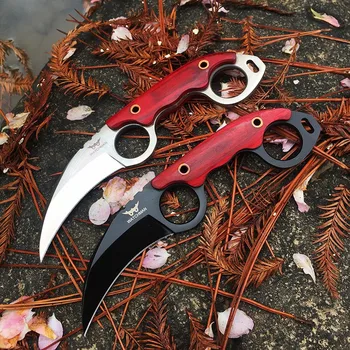 Bekçi survival Sabit Bıçak Düz bıçak Kılıf ile kamp, balıkçılık, barbekü bıçağı, açık hayatta kalma