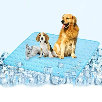 Yaz Köpek soğutma matı Nefes evcil hayvan sandığı Ped Taşınabilir Yıkanabilir Pet soğutma battaniyesi Küçük Orta Pet Açık veya Ev Kullanımı için