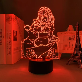 Anime 3d ışık Quintessential Quintuplets Miku Nakano Yatak Odası dekorasyon için Led Gece lambası doğum günü hediyesi Masa Lambası Manga