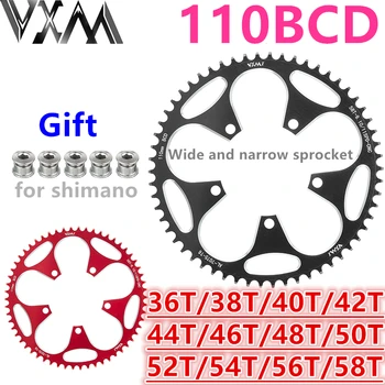 Dağ Bisikleti MTB 110 BCD Dar Genişlik 36 T/38 T/40 T/42 T/44 T/46/48 T/50 T/52 T/54 T/56 T/58 T CNC Krank Aksesuarları Shimano için Uygun
