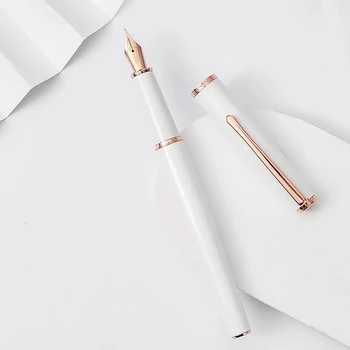 Hongdian 920 Gül Altın dolma kalem Ekstra İnce / İnce Ucu 0.4 / 0.5 mm Mürekkep Kalem Bayanlar İçin İş Ofis Okul Malzemeleri Kırtasiye
