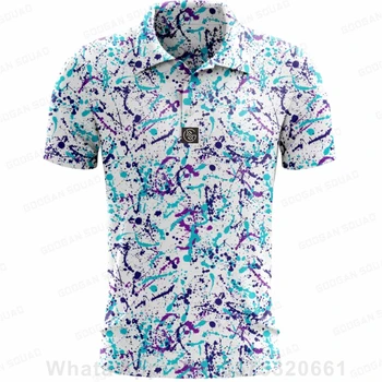 Yaz Rahat T-shirt Erkek Kısa Kollu polo gömlekler Yaka Düğmesi İş Elbisesi Gömlek Hızlı Kuru Tee Spor Golf T-shirt 2023