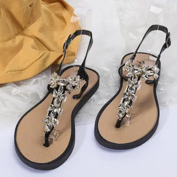 Kadınlar kristal Rhinestones takılar Ayakkabı süslemeleri Flip Flop Ayakkabı klip terlik dekorasyon