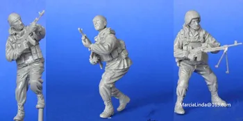 1:35 ölçekli modern Rus askerleri mücadele 3 Kişi Çeçen savaş minyatürleri Reçine model Seti şekil Ücretsiz Kargo