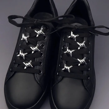 4-8 ADET Hip Hop Punk AF1 Ayakkabı Takılar Metal Dikenler Boncuklu Sneaker Ayakkabı Dekorasyon Moda Ayakabı metal tokalar Ayakkabı Aksesuarları