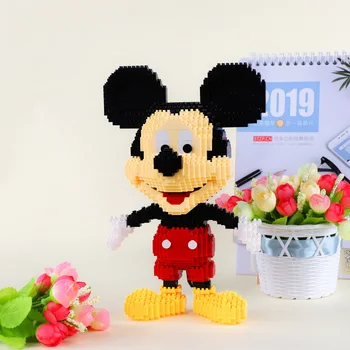Mickey Mouse Elmas Blokları Mikro 3D Modeli Klasik Karikatür Dikiş Mini yapı tuğlaları Rakamlar Tuğla Oyuncaklar