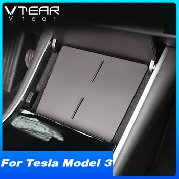 Vtear Araba Qİ Kablosuz Şarj Tesla Modeli Y Modeli 3 Aksesuarları İç Modifikasyonu 10W Hızlı Telefon şarj matı Plaka