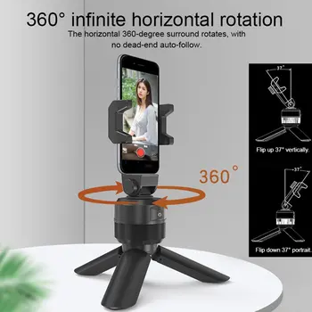 Taşınabilir 360 Derece Rotasyon Akıllı Yüz İzleme Nesne Selfie Sopa Tripod Taşınabilir Canlı Tripod telefon tutucu Telefon Montaj Tutucu