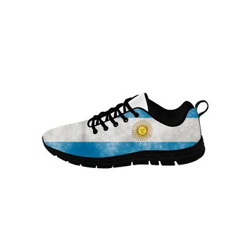Arjantin Bayrağı Düşük Üst Sneakers Mens Womens Genç rahat ayakkabılar Tuval koşu ayakkabıları 3D Baskılı Nefes Hafif ayakkabı