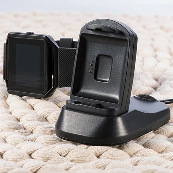 1m Smartwatch şarj standı İstasyonu Cradle Kablo Taşınabilir Smartwatch şarj aleti kablosu Adaptörü kaymaz Taban Fitbit Blaze için