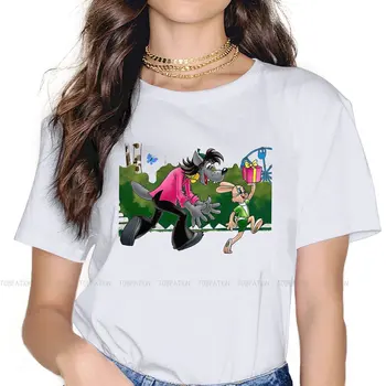 Volk Y Zayac Tatlı Kız Kadın T-Shirt Nu Pogodi Tavşan Kurt Anime 5XL Blusas Harajuku Rahat Kısa Kollu Vintage Büyük Boy Üst