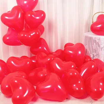 10 Adet Kırmızı Lateks Balonlar Aşk Kalp Helyum Balon 123th Mutlu Doğum Günü sevgililer Günü Evlilik Düğün Parti Dekorasyon Malzemeleri