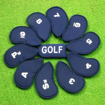 Golf sopası ucu kapağı Golf Kulübü kapatma başlığı Su Geçirmez Pratik Golf Demir Kapak İstikrarlı Kalınlaşmış Elastik Uygun Anti-kirlenme