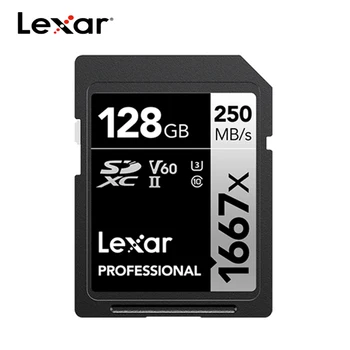 Lexar SD Kart 128 GB 64 GB 256 GB Sınıf 10 U3 4 K V60 Hafıza Kartı 64 128 gb Max 250 MB Flash Kart SD Bellek Carte Kamera için SD1667X