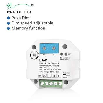 DALI İtme LED Dimmer 110v 220v 240v Hafıza Fonksiyonu ile DALI Sürücü veya Balastlar Karartma Hızı Ayarlanabilir Dimmer