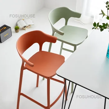 İskandinav Tasarımcı akrilik bar sandalyesi s Minimalist Plastik bar sandalyesi Mutfak Sanat Sayacı yüksek tabure Barkrukken Ev Mobilyaları WZ