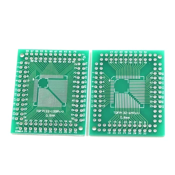 Fqfp tqfp 32 44 64 80 100 lqfp smd anahtar setleri Adaptör PCB kartı Dönüştürücü Plakası 0.5 / 0.8 mm