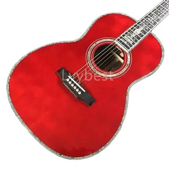 Lvybest Elektro Gitar sağlam ladin Üst Abanoz Klavye Abalone Bağlama Akustik Gitar 39 İnç 000 Vücut