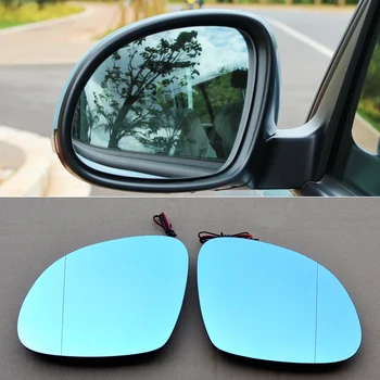 2 adet Yeni Güç İsıtmalı w/Dönüş Sinyali yan Görüş Aynası Mavi Gözlük Volkswagen Tiguan 2010-2016 İçin