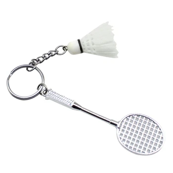 A5KC Anahtarlık Mini Badminton Yarasa Kolye Anahtarlık Yaratıcı Metal Takı Anahtarlık Badminton Anahtarlık Spor Kulüpleri için Hediye