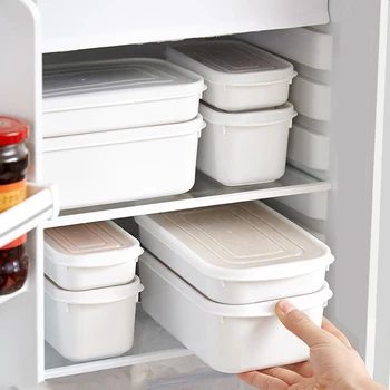 Mutfak şeffaf plastik saklama kabı kapaklı Yeniden Kullanılabilir plastik saklama kabı Buzdolabı Organizatör Kutuları Sebzelik BPA Ücretsiz Mikrodalga Güvenli