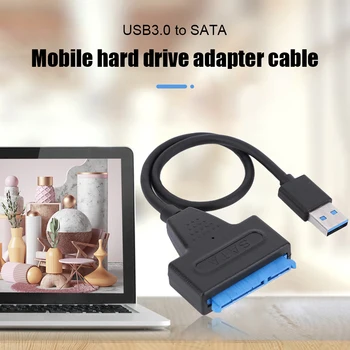 USB 3.0 SATA Kablosu Kadar 5 Gbps 22 Pin Adaptörü için 2.5 İnç Harici HDD SSD sabit disk USB 3.0 Sata II Adaptör Kablosu