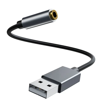 USB 3.5 Mm Jack USB Harici Ses Kartı Adaptörü USB 3.5 Mm adaptör jak Earpods Kulaklık Bilgisayar PC Dizüstü Ses Kartı