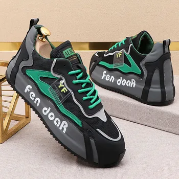 Lüks Yeni Tasarımcı erkek Karışık Renkler Hava Mesh nefes alan günlük ayakkabılar Spor Yürüyüş Dışarı Kapalı Sneakers Zapatos Hombre