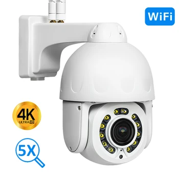8MP 4K WiFi PTZ Kamera 5MP H. 265 Kablosuz Açık IP Kamera 1080P HD AI İnsan Algılama P2P Video Gözetim CCTV CamHipro APP