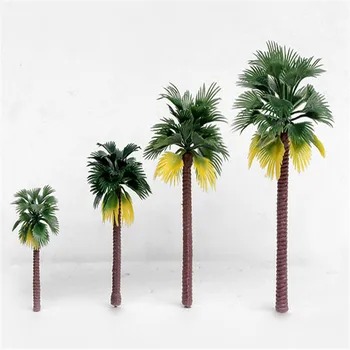 20X mimari model palmiye ağacı 70mm 90mm 120mm 150mm yapay plastik model palmiye ağacı