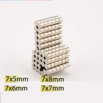 7x6 N48 3x3mm N35 Yuvarlak Disk Şekli Blokları Nadir Toprak Süper Güçlü neodimiyum mıknatıslar Buzdolabı El Sanatları Akustik Alan Elektronik