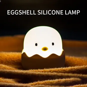 Yumurta kabuğu tavuk Pat lamba silikon USB gece lambası şarj hemşirelik ışık bardak karikatür yumurta çocuk Led masa lambası dekorasyon