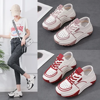 Kadın spor ayakkabı Kawaii Kalp Platformu Sneakers Kore Moda Vulkanize Rahat Daireler lüks ayakkabı tenis de mujer