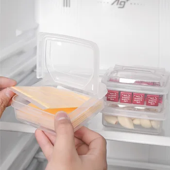 Peynir Kutusu Buzdolabı Meyve Mühürlü Taze tutma Kutusu Çevirme Tereyağı Blok saklama kutusu Yeşil Soğan Zencefil Sarımsak saklama kutusu
