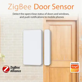 ZigBee Tuya Kapı Sensörü Kapı Açık / Kapalı Dedektörleri Akıllı Yaşam App uzaktan kumandalı kapı Pencere Sensörü Akıllı Ev Cihazı
