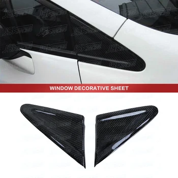 Honda Civic 4D 2011-2015 için gerçek Karbon Fiber Pencere Dekoratif Levha