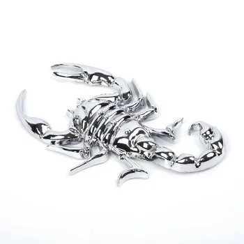 Yapışkanlı Amblem çıkartmalar Tasarım parça kiti Yedek Dekoratif Set Metal Rozet Akrep Kral Logo Çıkartması 9. 5x5. 5cm Aksesuarları