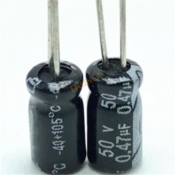 30-1000 adet / grup 50v 0.47 uf alüminyum elektrolitik kondansatör 0.47 uf 50V 20%