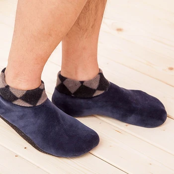 Erkekler Kalınlaşmak Kış Sıcak Tekne Çorap Kaymaz Elastik Kapalı Kat Çorap Terlik