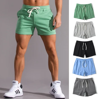 Erkekler Pamuk Rahat Koşu Şort Spor Koşu Şort Moda Erkek kısa pantolon